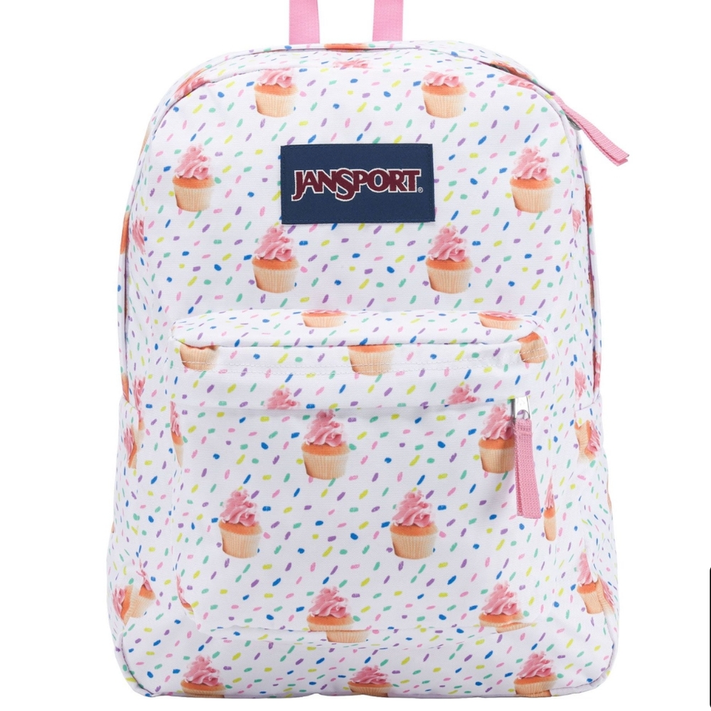 White with Cupcakes JanSport SuperBreak Backpack